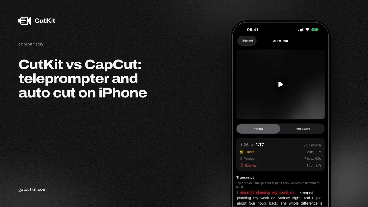 CutKit vs CapCut: CutKit's auto-cut review on iPhone